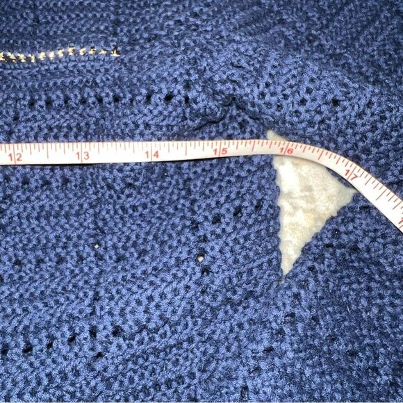 Lilly Pulitzer Navy Crochet Cardigan with Gold Accents - Picture 3 of 6